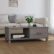 vidaXL Soffbord HAMAR ljusgrå 100x55x35 cm massiv furu