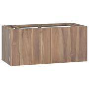 vidaXL Väggmonterat badrumsskåp 90x39x40 cm massiv teak