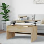 vidaXL Soffbord sonoma-ek 80x50,5x41,5 cm konstruerat trä