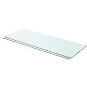 vidaXL Hyllplan 2 st glas genomskinlig 80x30 cm