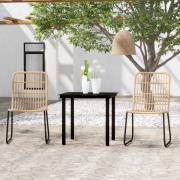 vidaXL Matgrupp för trädgården 3 delar ek