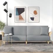 vidaXL Bäddsoffa med armstöd ljusgrå tyg