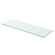 vidaXL Hyllplan glas genomskinlig 80x25 cm