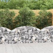 vidaXL Gabion bågformad 150x30x60/80 cm galvaniserat järn