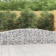 vidaXL Gabion bågformad 400x30x60/80 cm galvaniserat järn