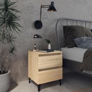 vidaXL Sängbord sonoma-ek 40x35x50 cm konstruerat trä
