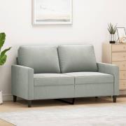 vidaXL 2-sitssoffa ljusgrå 120 cm sammet