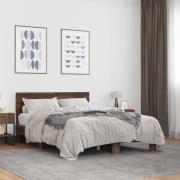 vidaXL Sängram brun ek 120x190 cm konstruerat trä och metall