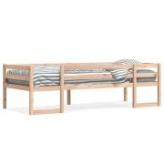 vidaXL Sängram för barnsäng 90x200 cm massiv furu