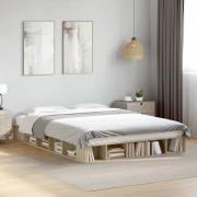 vidaXL Sängram sonoma-ek 150x200 cm konstruerad trä