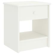 vidaXL Sängbord vit 35x30x40 cm massiv furu