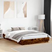 vidaXL Sängram rökfärgad ek 150x200 cm konstruerad trä