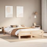 vidaXL Sängram utan madrass 140x200 cm massiv furu