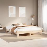 vidaXL Sängram utan madrass 200x200 cm massiv furu
