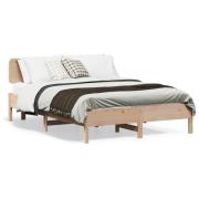vidaXL Sängram utan madrass 120x190 cm massiv furu