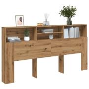 vidaXL Sänggavel m förvaring artisian ek 200x19x103,5 cm konstr. trä