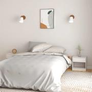 vidaXL Sängbord 2 st 40x31x40 cm massiv furu vit