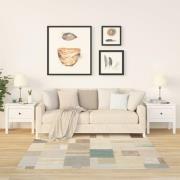 vidaXL Sidobord 2 st vit 50x50x49 cm massivt furuträ