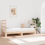 vidaXL Utdragbar dagbädd 2x(90x190) cm massiv furu