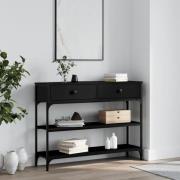 vidaXL Avlastningsbord svart 100x25x75 cm konstruerat trä