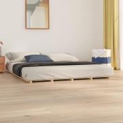 vidaXL Sängram 200x200 cm massiv furu