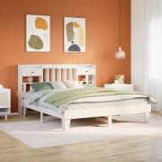 vidaXL Sängram utan madrass vit 180x200 cm massiv furu