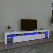 vidaXL Tv-bänk med LED-belysning Vit 215x36,5x40 cm