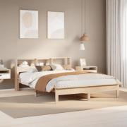 vidaXL Sängram utan madrass 150x200 cm massiv furu