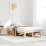 vidaXL Sängram utan madrass 100x200 cm massiv furu