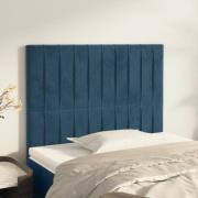vidaXL Huvudgavlar 2 st mörkblå 80x5x78/88 cm sammet