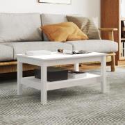 vidaXL Soffbord vit 80x50x40 cm massivt furu
