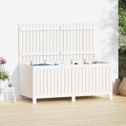 vidaXL Dynbox vit 147x68x64 cm massiv furu