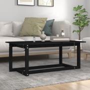 vidaXL Soffbord svart 110x55x45 cm massiv furu