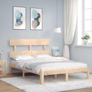 vidaXL Sängram utan madrass 120x200 cm massiv furu