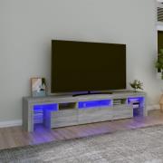 vidaXL TV-bänk med LED-belysning grå sonoma 200x36,5x40 cm