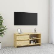 vidaXL Tv-bänk 80x31x39 cm massiv furu