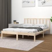 vidaXL Sängram massiv furu 160x200 cm