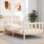 vidaXL Sängram utan madrass 90x200 cm massiv furu