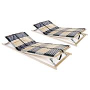 vidaXL Ribbotten med 42 ribbor 2 st 7 zoner 90x200 cm