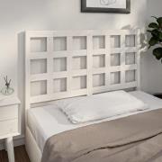 vidaXL Sänggavel vit 125,5x4x100 cm massiv furu