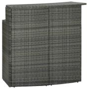 vidaXL Barbord för trädgård grå 120x55x110 cm konstrotting