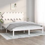 vidaXL Sängram vit 140x200 cm massivt trä
