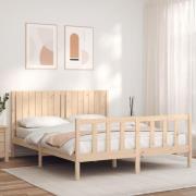 vidaXL Sängram utan madrass 160x200 cm massiv furu
