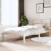 vidaXL Sängram massiv furu 90x200 cm