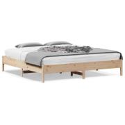 vidaXL Sängram utan madrass 200x200 cm massiv furu