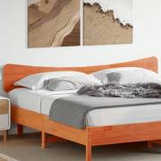 vidaXL Huvudgavel vaxbrun 180 cm massiv furu