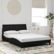 vidaXL Sängram utan madrass svart 140x190 cm sammet
