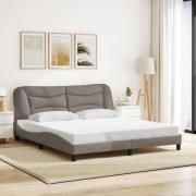vidaXL Sängram utan madrass taupe 180x200 cm tyg