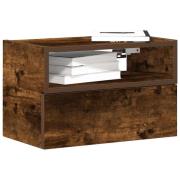 vidaXL Väggmonterat sängbord 2 st rökfärgad ek 45x26x28,5 cm