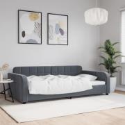 vidaXL Dagbädd mörkgrå 100x200 cm sammet
